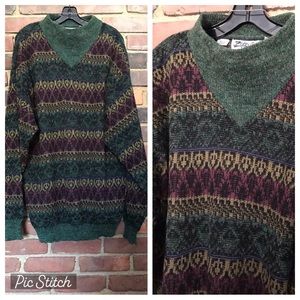 Vintage Zeppelin | Geometric Pattern Knit Sweater 2X -48 Bust